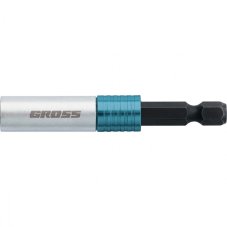 Адаптер для бит с двойным держателем и магнитом, 65 мм, 1/4"// Gross